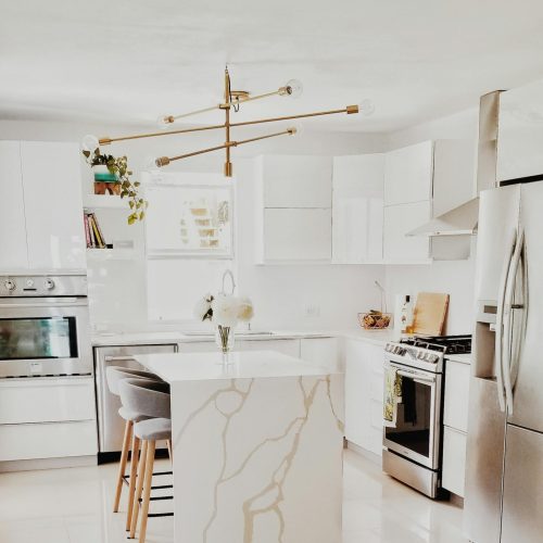 vertical white kitchen